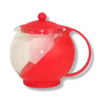 τσαγιερα γυαλινη κοκκινη