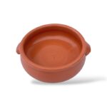 Γιουβέτσι πήλινο ρηχό 14x4cm, παραδοσιακό σκεύος μαγειρικής για φούρνο-klarakis