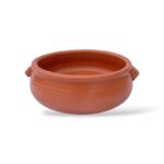 Γιουβέτσι πήλινο ρηχό 14x4cm, παραδοσιακό σκεύος μαγειρικής για φούρνο-klarakis