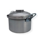 Χύτρα αλουμινίου με δύο μεταλλικά χερούλια και καπάκι-klarakis