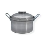 Χύτρα αλουμινίου με δύο μεταλλικά χερούλια και καπάκι-klarakis