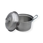 Χύτρα αλουμινίου με δύο μεταλλικά χερούλια και καπάκι-klarakis