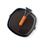 Αντικολλητική γκριλιέρα 28x28cm με ξύλινη λαβή -klarakis