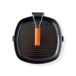 Αντικολλητική γκριλιέρα 28x28cm με ξύλινη λαβή -klarakis