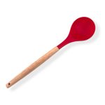 Κουτάλα σιλικόνης με ξύλινη λαβή 31cm -klarakis