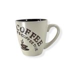 Κούπα καφέ κεραμική Coffee Time 200ml μπεζ -klarakis