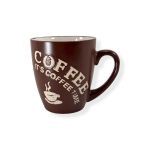 Κούπα καφέ κεραμική Coffee Time 200ml καφέ -klarakis