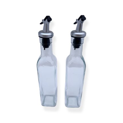 Γυάλινα μπουκάλια 250ml σετ 2 τεμαχίων με στόμιο ροής -klarakis