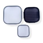 Σετ πλαστικά τάπερ 0,4L 0,8L 1,4L με αεροστεγή καπάκια -klarakis