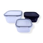 Σετ πλαστικά τάπερ 0,4L 0,8L 1,4L με αεροστεγή καπάκια -klarakis