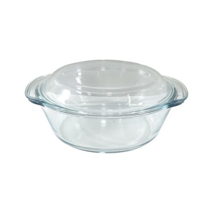 πυρίμαχη κατσαρόλα γυάλινη με καπάκι 1,50lt 21x18x8,5cm-klarakis
