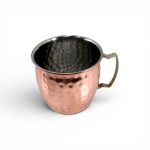 χάλκινη κούπα Moscow mule 480ml σφυρήλατη με λαβή-klarakis