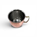 χάλκινη κούπα Moscow mule 480ml σφυρήλατη με λαβή-klarakis