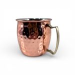 χάλκινη κούπα Moscow mule 480ml σφυρήλατη με λαβή-klarakis